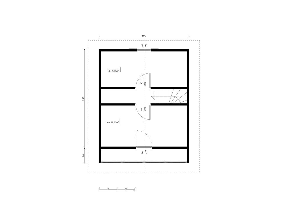 Ashcroft wooden house - elevation drawing