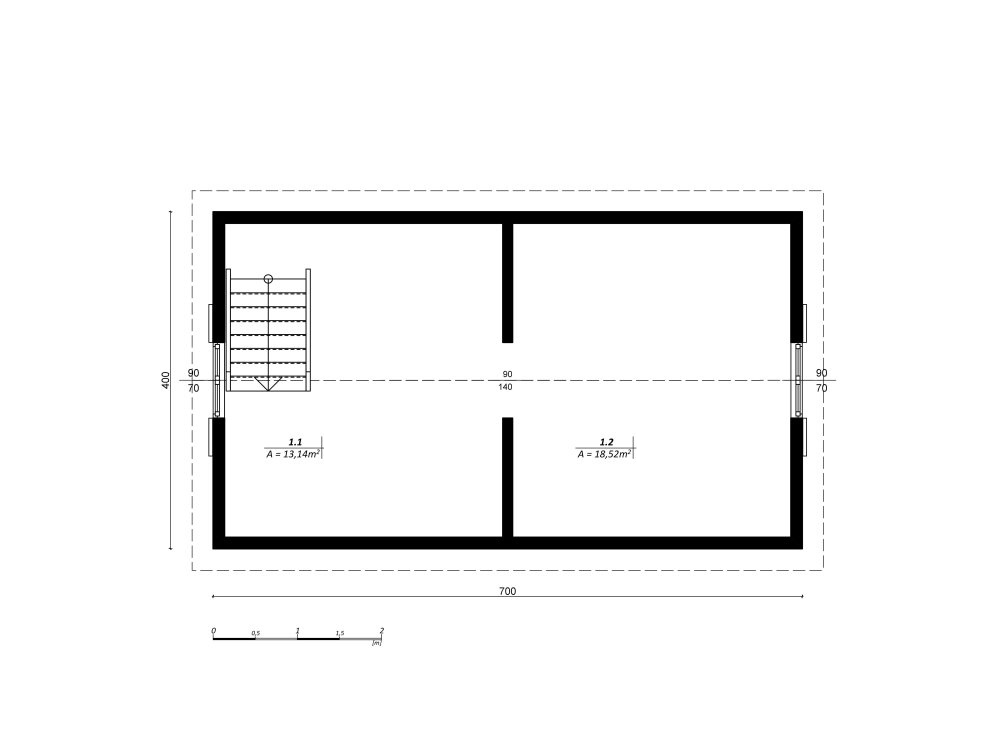 Birch Lodge wooden garden lodge - technical drawing