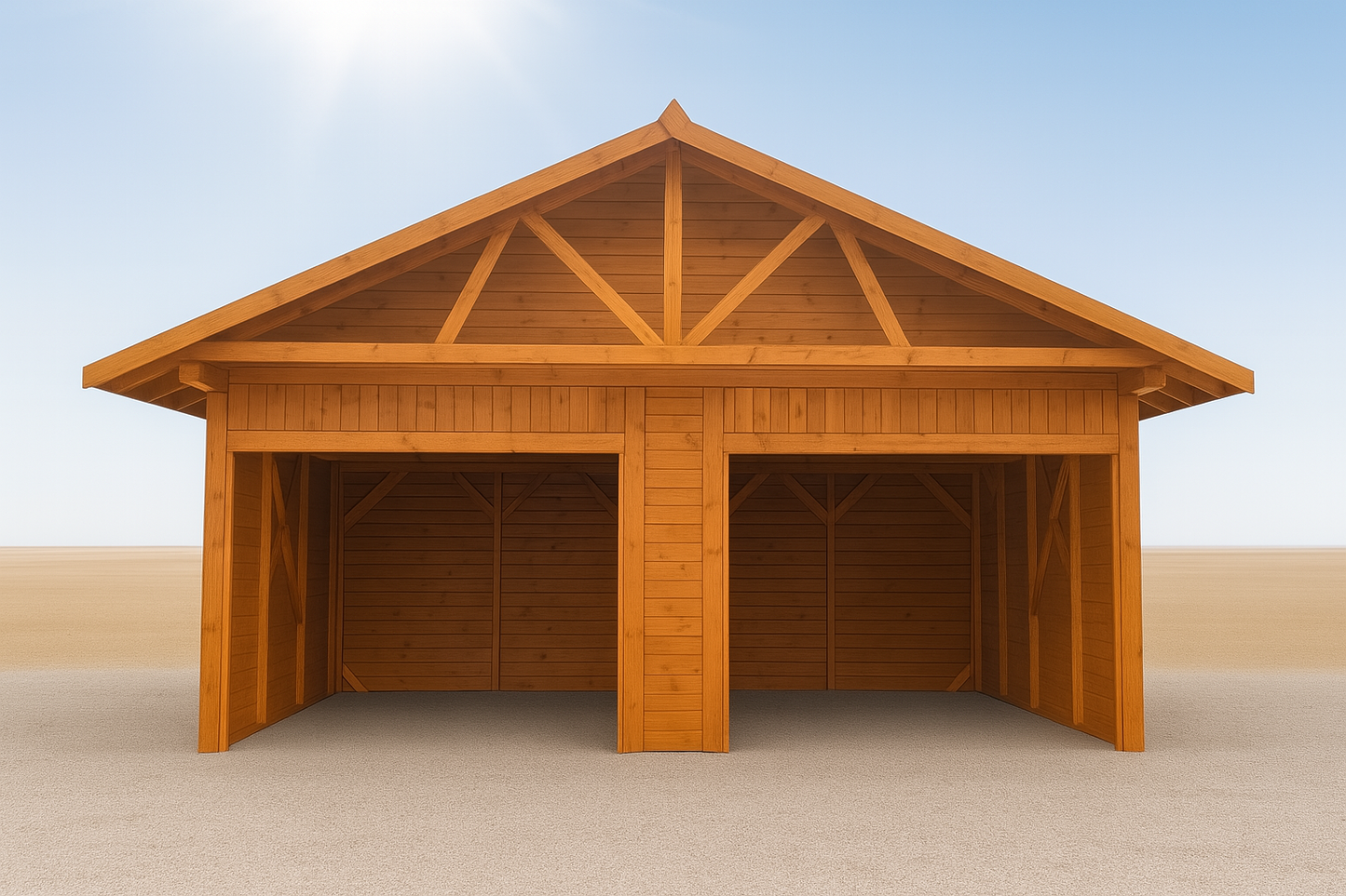 Two-Bay Carport WD6a – 6×6 m
