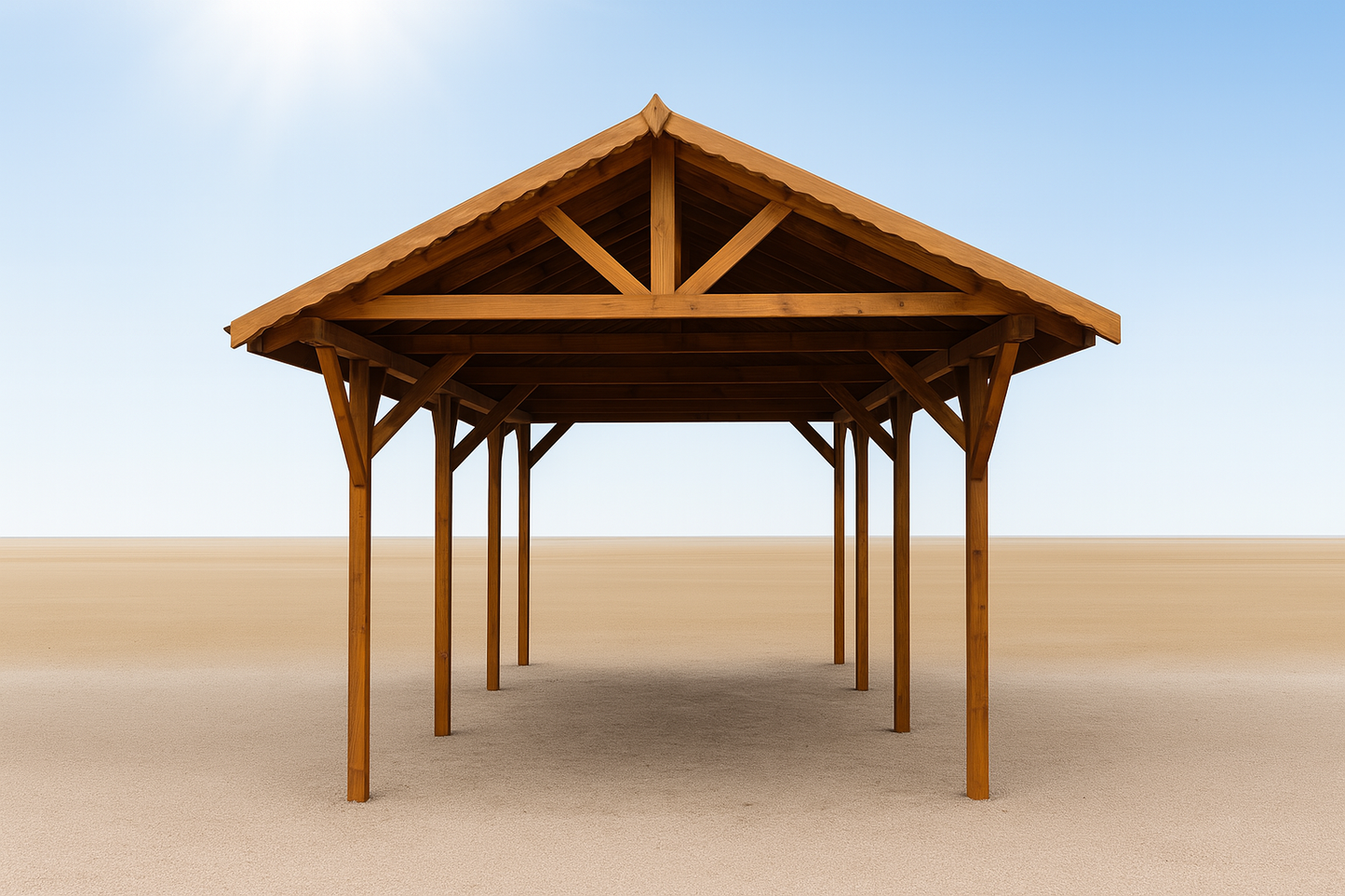 Single-Bay Carport WJ8 – 3×6 m