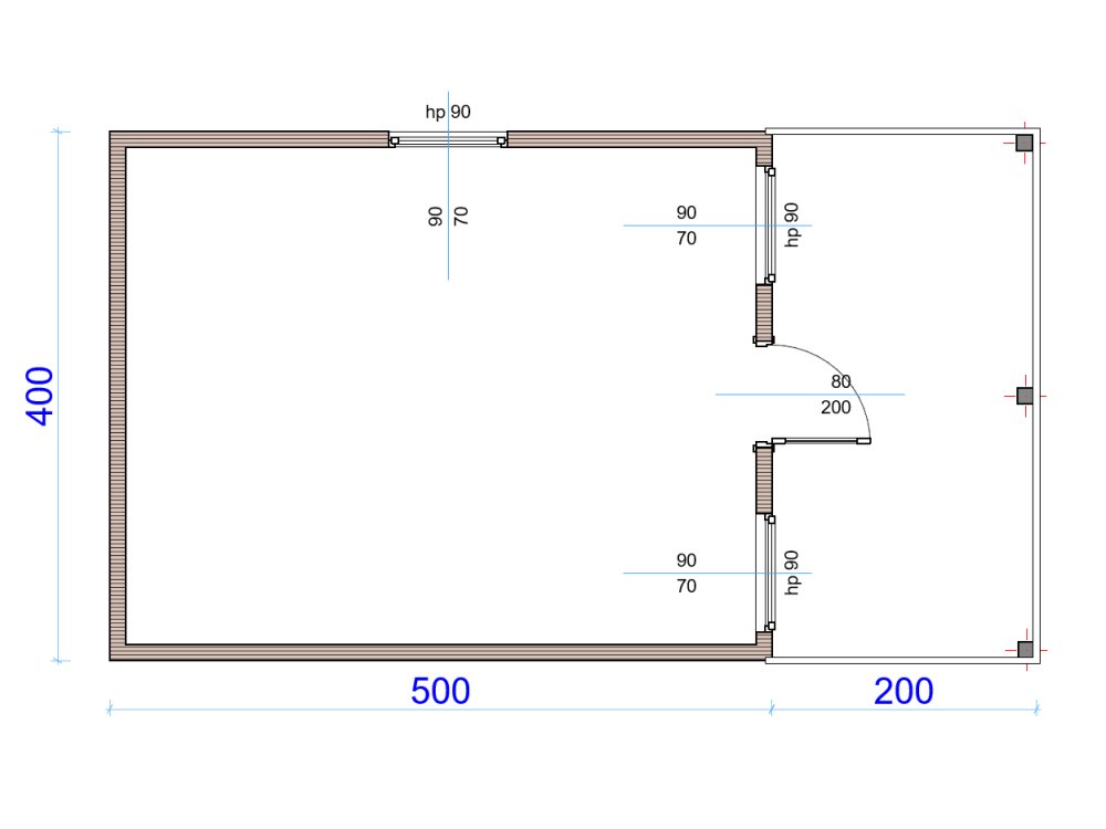 Fernwood Cabin wooden garden house floor plan