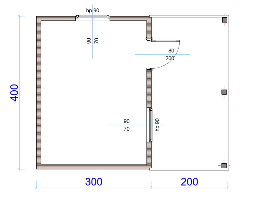 Fernwood Cabin 2 wooden garden house floor plan