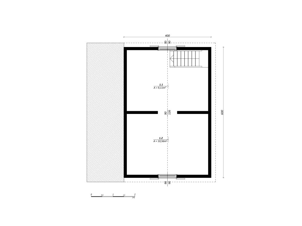 Highland View Lodge wooden garden lodge - technical drawing