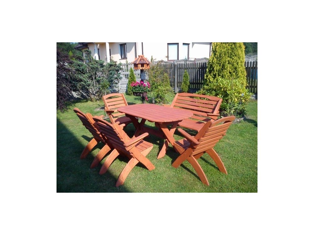 M2 Folding Profiled Garden Furniture Set