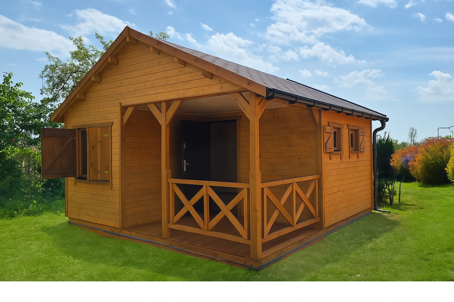 Kļavu koka māja 15–25 m²