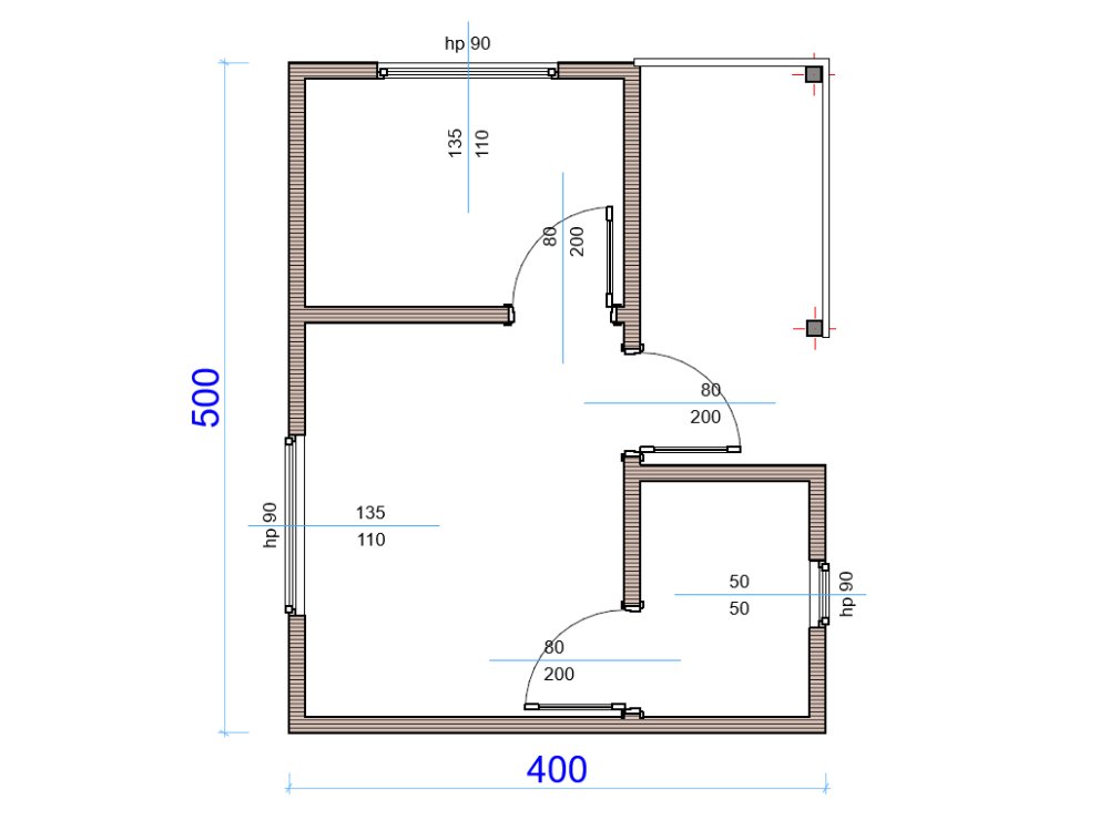 Kļavu koka māja 15–25 m²