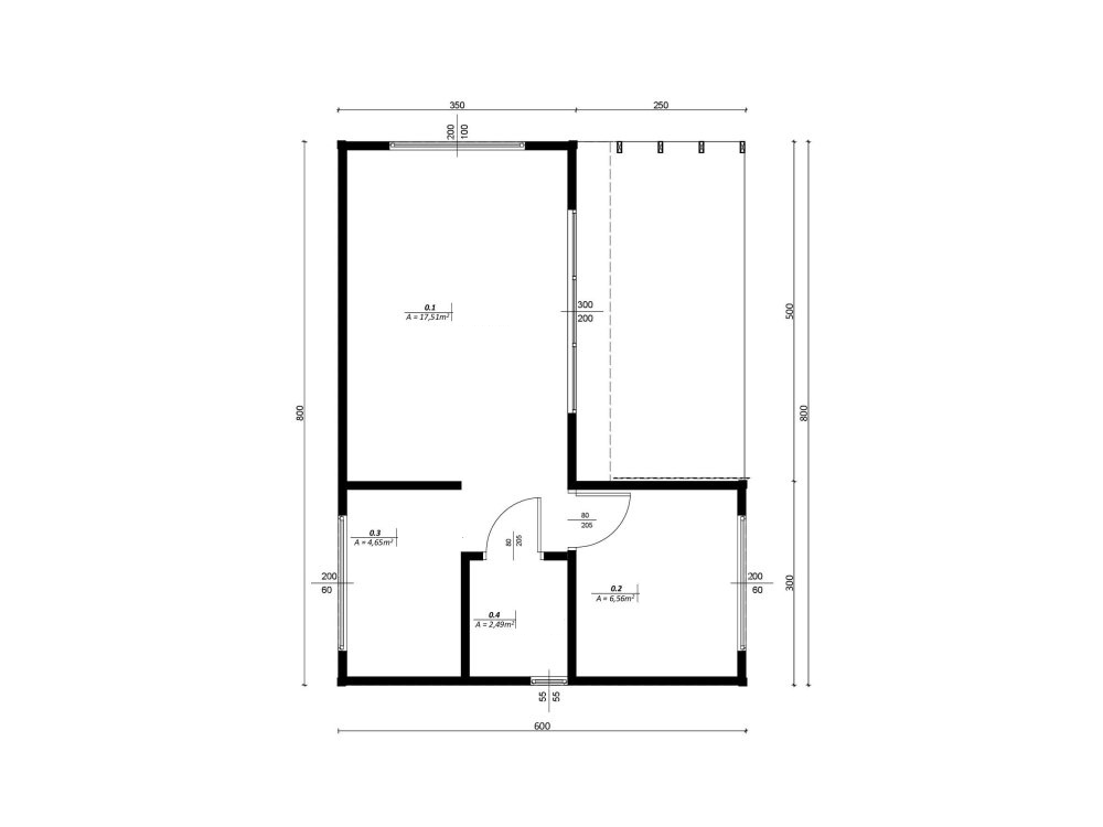 Meadowline wooden house - floor plan