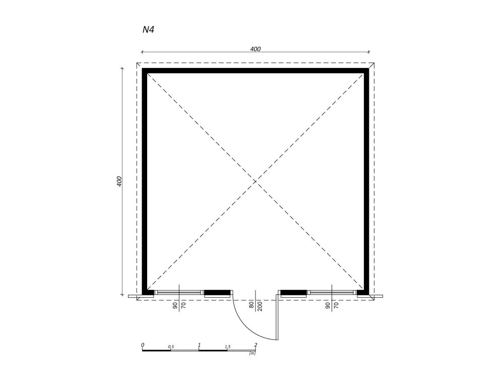 Garden Shed N4 (4m x 4m)