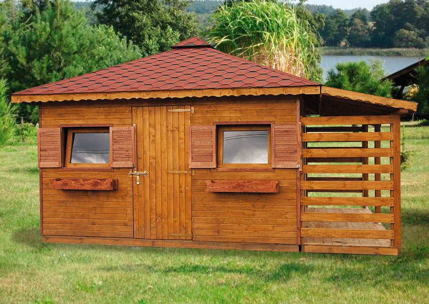 Garden Shed N4 (4m x 4m) + Woodshed