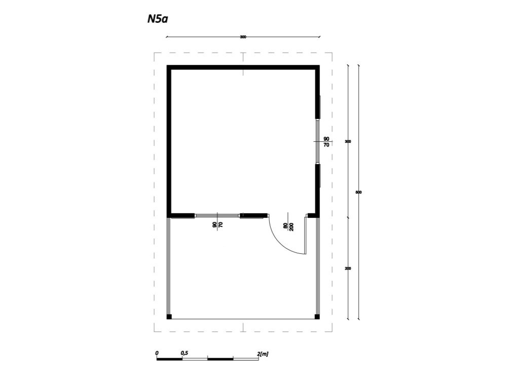 Garden Shed N5a (3m x 3m) + Terrace