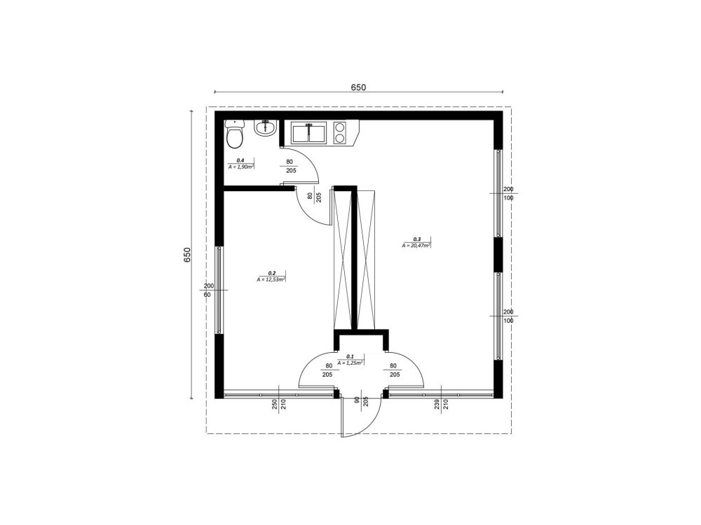 Office – 6.5 × 6.5 m
