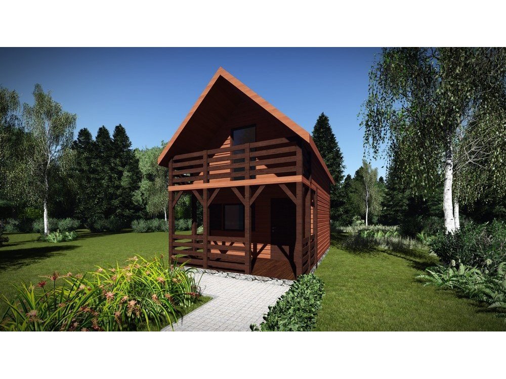 Rowan koka māja 16-30m²