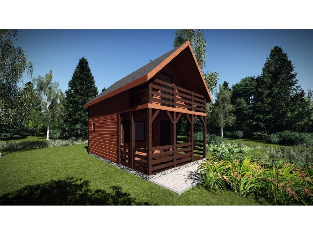 Rowan koka māja 16-30m²