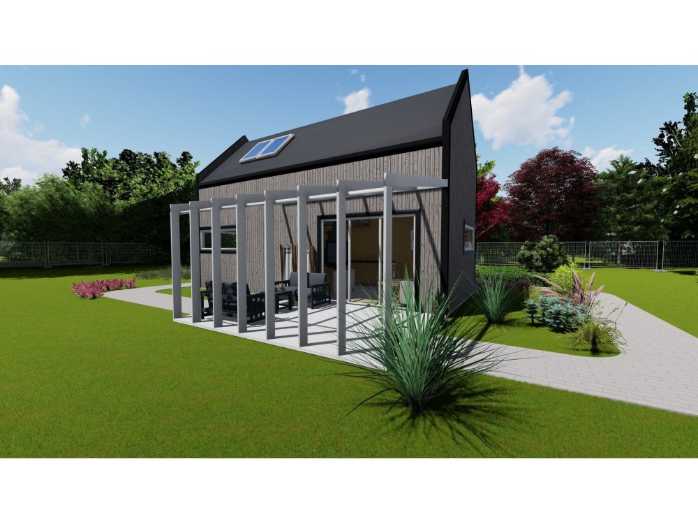 Rowan Vista koka māja – 4 x 8,5 m | 32,5 m²