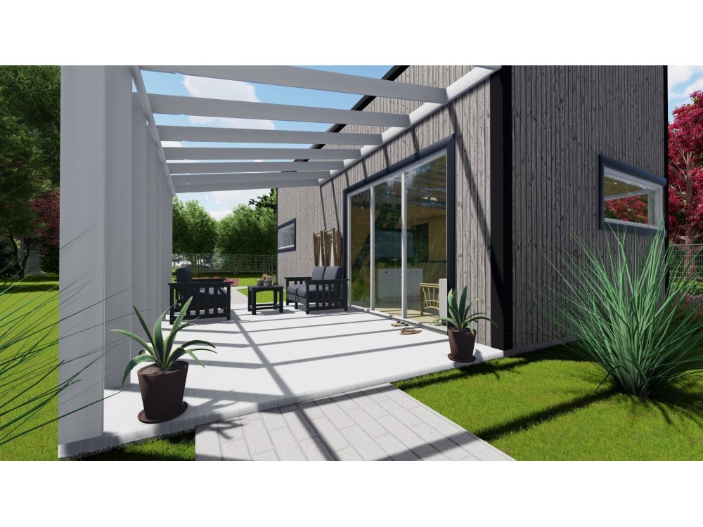 Rowan Vista koka māja – 4 x 8,5 m | 32,5 m²