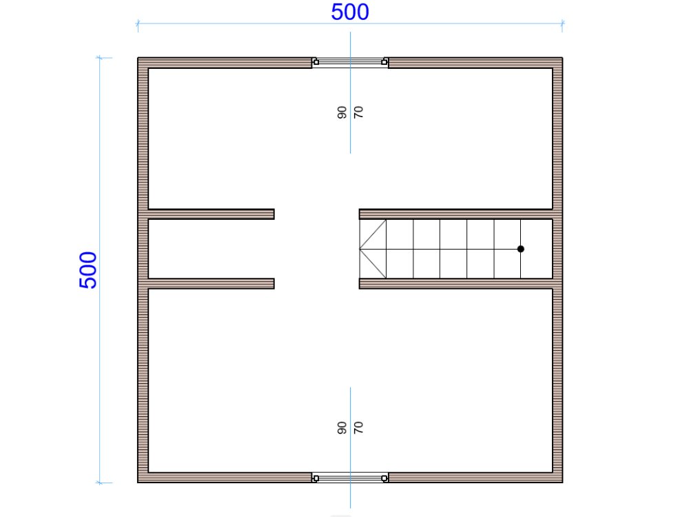 Willow Modern wooden house - floor plan
