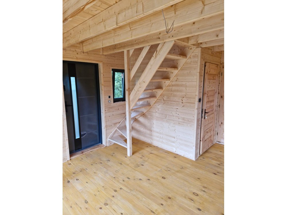 Willow Modern W1 koka māja – 5 × 7 m | 35 m²