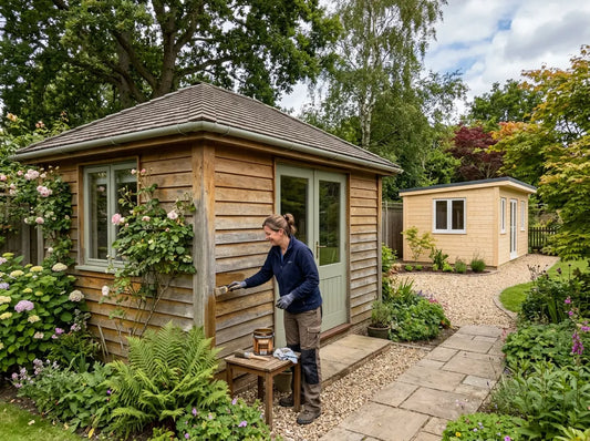 Wooden garden building in the UK