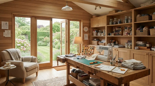 Garden room for hobbies and creative work in the UK