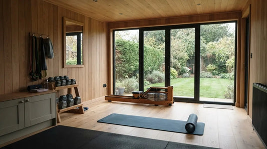 Garden room for home workouts in the UK