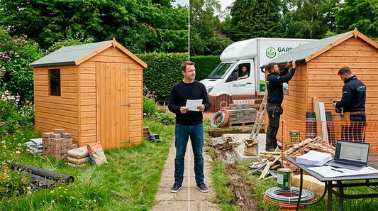 Garden shed installation and project costs in a UK garden
