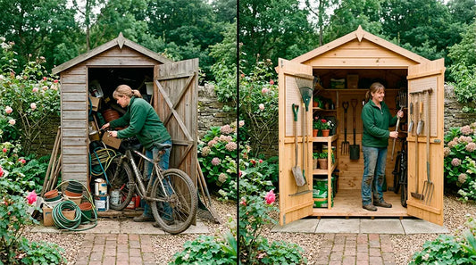  Garden shed size and storage comparison in a UK garden