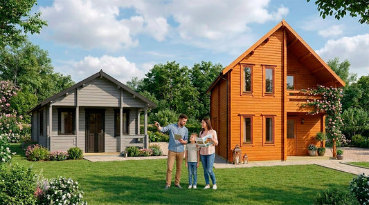 Single-storey vs two-storey wooden house comparison