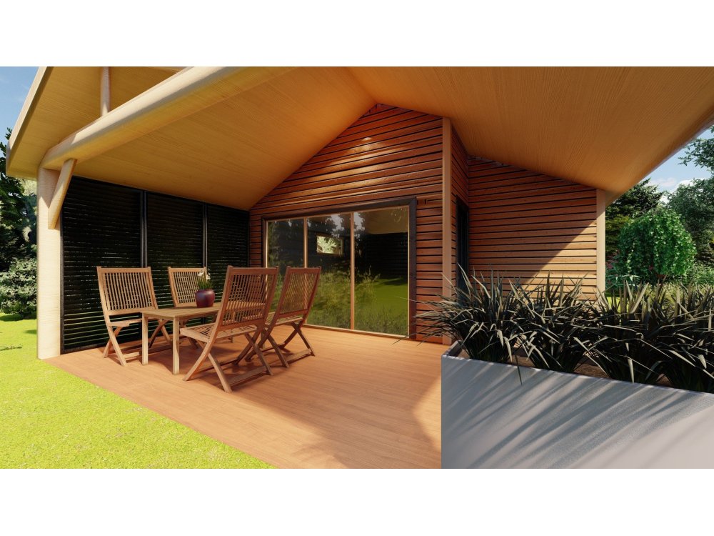 Crocus Wooden House – 6 × 11m | 38.67 m²