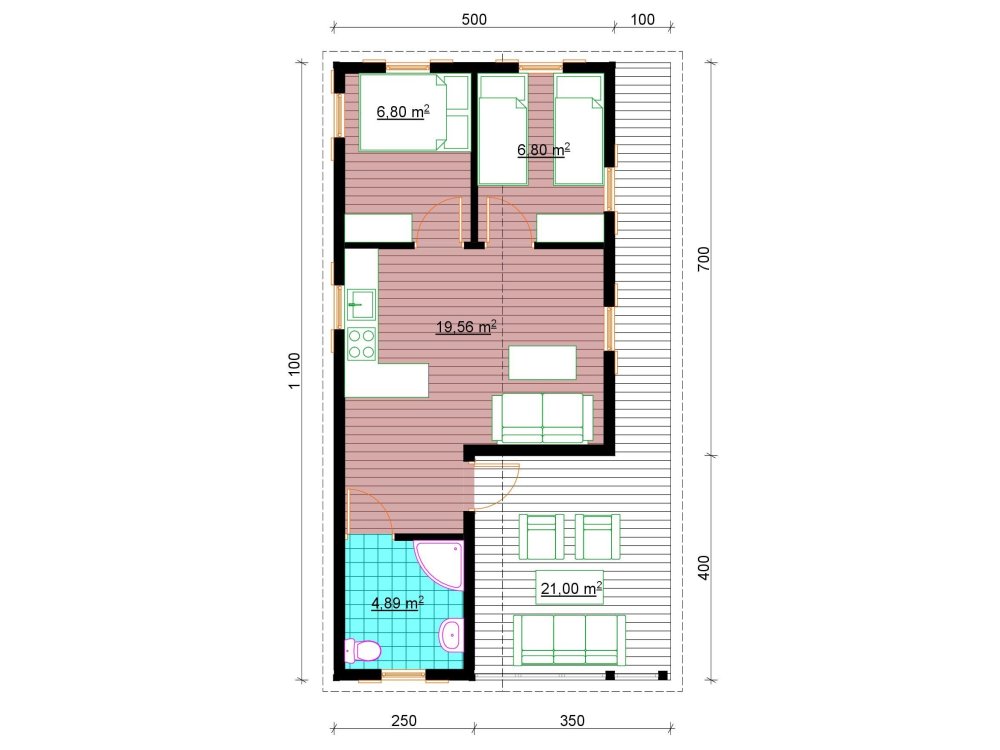The Elmsworth Wooden House – 5 × 11m | 38.05 m²