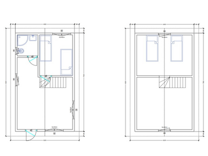 Loftwood koka māja A2 un A3 4,5 × 6,5 m | 35 m²