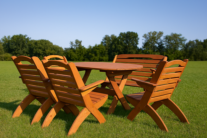 M2 Folding Profiled Garden Furniture Set