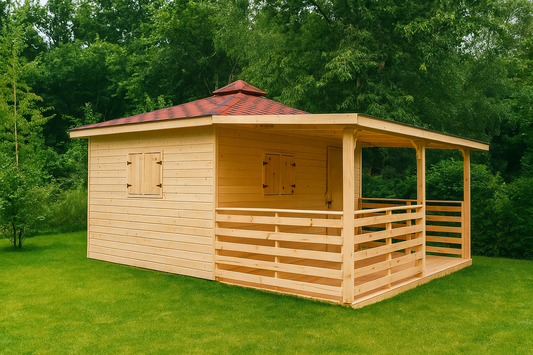 Garden Shed N2 (3m x 3m) + Terrace