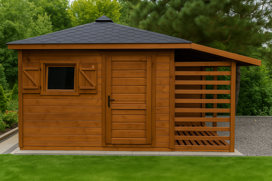 Garden Shed N2 (3m x 3m) + Woodshed