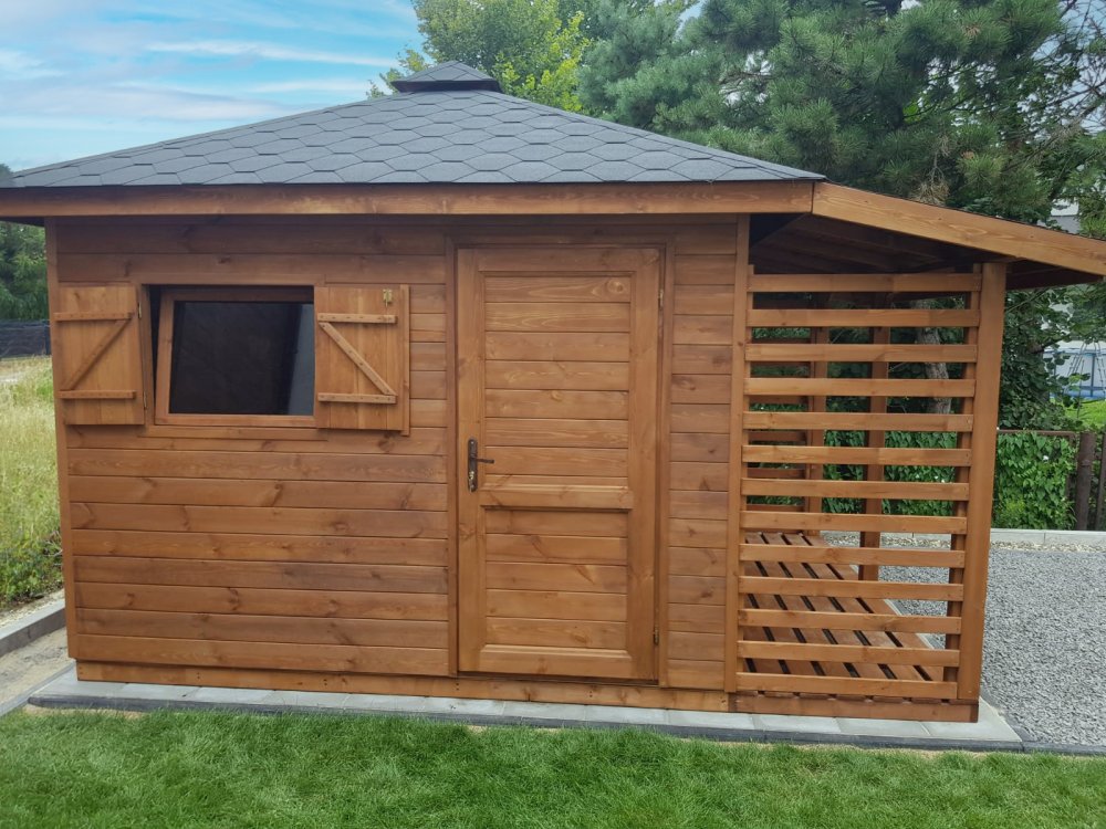 Garden Shed N2 (3m x 3m) + Woodshed