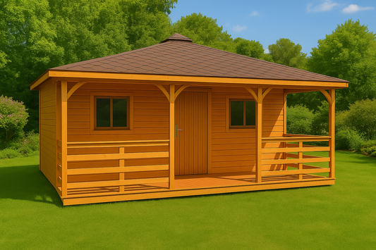 Garden Shed N4 (4m x 4m) + Terrace