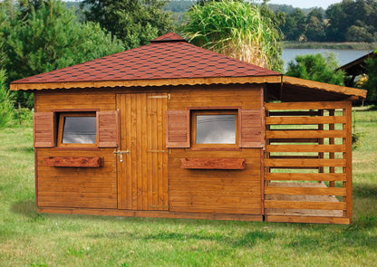 Garden Shed N4 (4m x 4m) + Woodshed