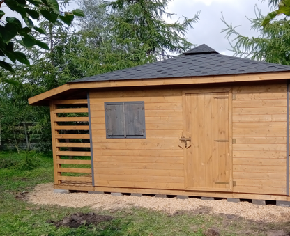 Garden Shed N4 (4m x 4m) + Woodshed