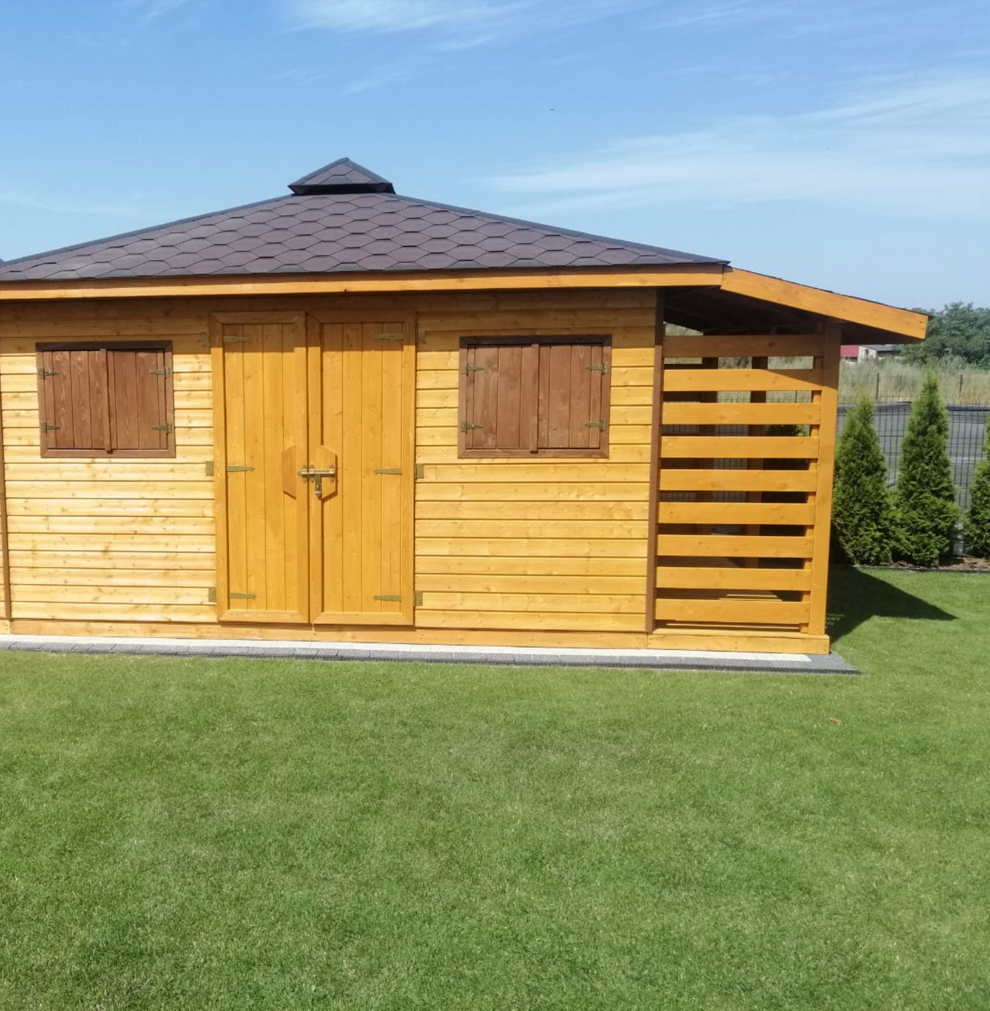 Garden Shed N4 (4m x 4m) + Woodshed