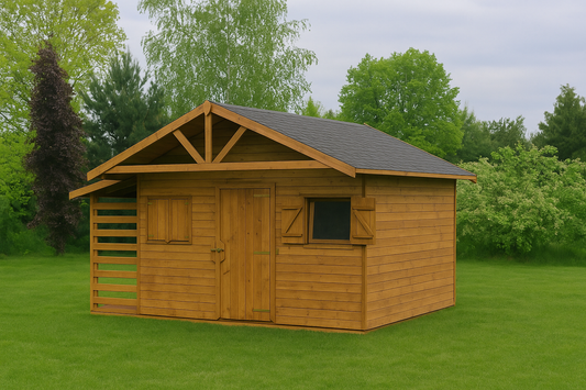 Garden Shed N5 (4m x 4m) + Woodshed