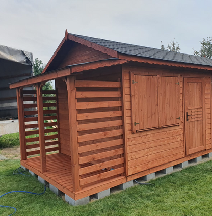 Garden Shed N5 (4m x 3m) + Woodshed