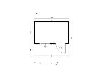 Garden Shed N6 (3m x 2m) + Terrace
