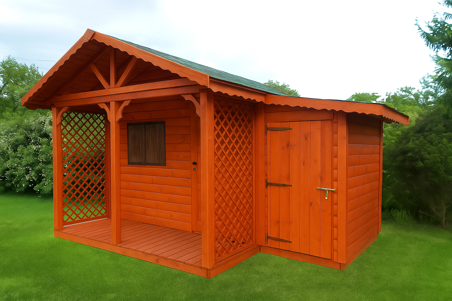 Garden Shed N6 (3m x 2m) + Terrace + Storeroom