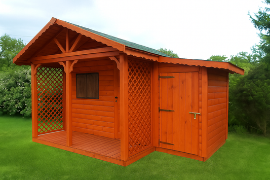 Garden Shed N6 (3m x 2m) + Terrace + Storeroom
