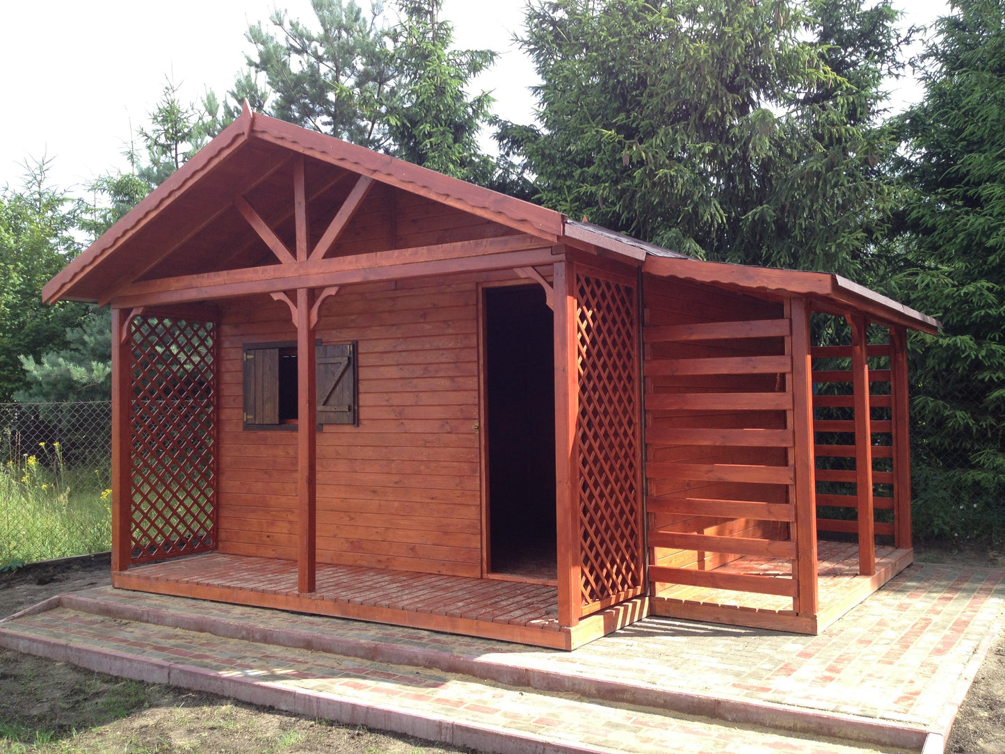 Garden Shed N6 (3m x 2m) + Terrace + Woodshed