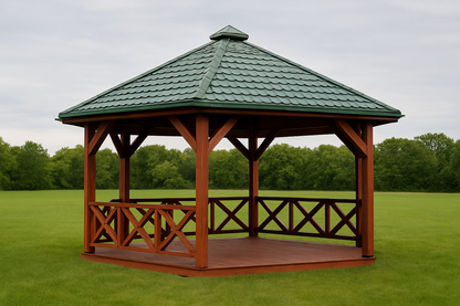 Regency Hexagonal Gazebo with Metal Roof