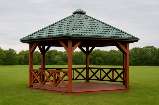 Regency Hexagonal Gazebo with Metal Roof