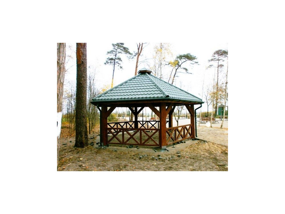 Regency Hexagonal Gazebo with Metal Roof