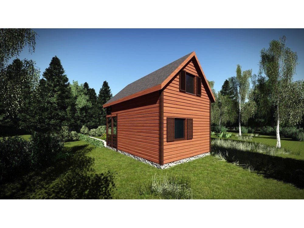 Rowan koka māja 16-30m²