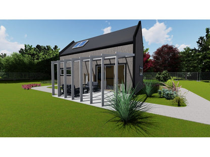 Rowan Vista koka māja – 4 x 8,5 m | 32,5 m²