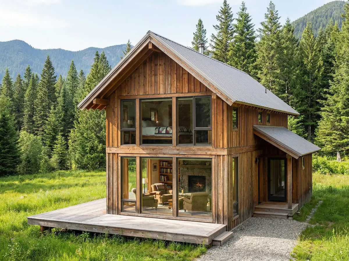 Two storey timber house for countryside retreat UK